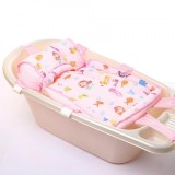 Hamac Spuma BabyJem Ocean Baby Roz pentru Cadita Bebelusi, 0 Luni+