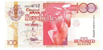 Seychelles 100 Rupees 1998 P-39 UNC foto