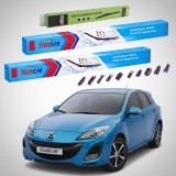Cumpara ieftin Stergatoare Mazda 3 BL Hatchback 2009-2011 Set Fata si Spate Flat Premium TeamCar