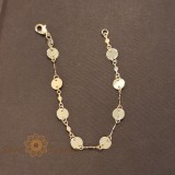 Cumpara ieftin Bratara Aura , placata aur 18K, 19 cm, cu banuti, Brazilia