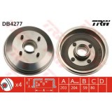 Tambur frana FORD COURIER (J3, J5) (1996 - 2016) TRW DB4277