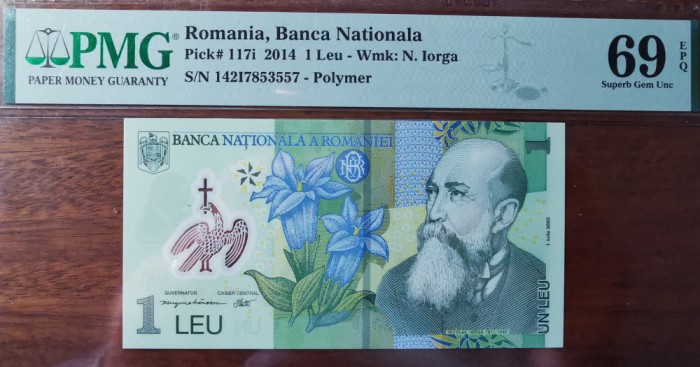 Bancnota 1 leu, an 2014