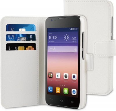 Husa Telefon Wallet Book Huawei Ascend y550 White BeHello foto