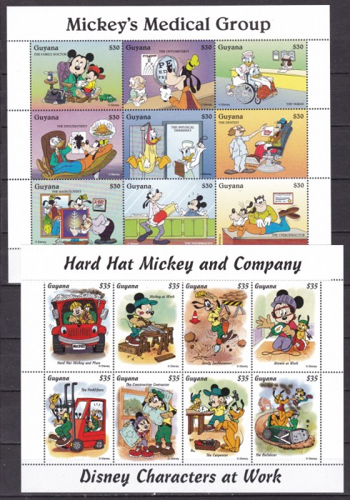 Guyana 1995 Disney MI 5054-5110 6 kleib.+ 6 bl. MNH