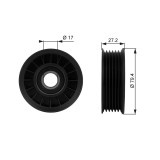 GATES T38009 DriveAlign&reg; Rola ghidare/conducere, curea transmisie