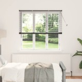VidaXL Jaluzea pentru Fereastră cu perdele Altele Manual Negru 140 x 175 cm Aluminiu