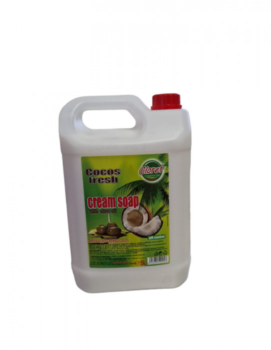 Sapun lichid Cloret Cocos Fresh, cu glicerina, PH control, 5 L