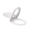 Capac de toaletă Rion Soft Close 2 &icirc;n 1 cu reductor, plastic, alb