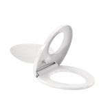 Cumpara ieftin Capac de toaletă Rion Soft Close 2 &icirc;n 1 cu reductor, plastic, alb