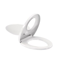 Leziter Capac de toaleta Rion Soft Close 2 &icirc;n 1 cu reductor, plastic, alb Mobalis Homvera