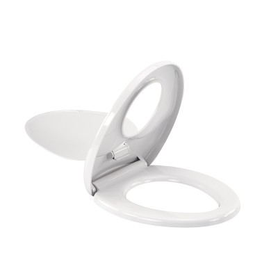 Capac de toaletă Rion Soft Close 2 &amp;icirc;n 1 cu reductor, plastic, alb foto
