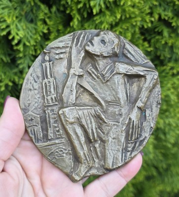 PLACHETA VINTAGE DIN BRONZ &amp;bdquo;AUZIREA&amp;rdquo; DE JOSEPH KRAUTWALD foto