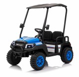 Cumpara ieftin UTV electric pentru 4 copii, Kinderauto Golf-Kart 400W 24V 7Ah, cu roti moi, culoare albastra