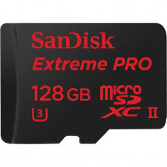 Card Sandisk Extreme PRO microSDXC 275Mbs UHS-II U3 128GB Clasa 10 cu adaptor USB 3.0 foto