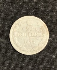 Moneda 20 copeici 1873 Rusia argint