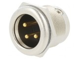 Soclu XLR 3-Pini Argint 16A, Neutrik