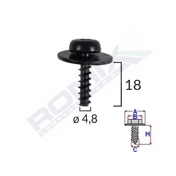 Surub Montare Pentru Capac Set 10 Buc 134862 C60460-RMX