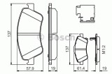 Set placute frana,frana disc TOYOTA AURIS (NRE15, ZZE15, ADE15, ZRE15, NDE15) (2006 - 2012) BOSCH 0 986 494 638