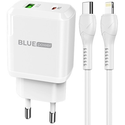 Incarcator Retea BLUE Power BLN5 PD 20W+QC3.0 Alb foto