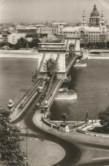 *Ungaria, poduri (1), Budapesta, c.p.i., circulata, 1965