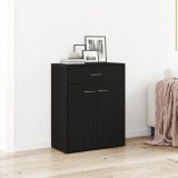 Bufet Negru Stejar 60x30x75 cm din lemn prelucrat