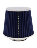 Filtru sport universal de admisie a aerului auto, albastru 120x157x150mm cu adaptori