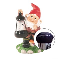 Lampa solara Pitic cu felinar, iluminare multicolora, RESIGILAT