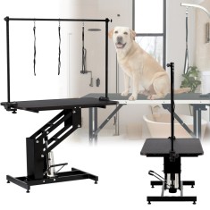 Masă veterinară de toaletare pentru groomeri, trei lese, pompă hidraulică.