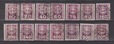 GERMANIA DANZIC 1921 MI.1-14 P.M. STAMPILAT foto