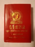 Quotations from Chairman Mao Tse-Tung (563 p.; ediție bilingvă chineză - engleză)