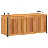 Cumpara ieftin Cutie perne de exterior 110x45x42/53cm lemn masiv acacia/otel