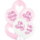 Set 6 baloane latex Oh baby girl 30cm StarHome GiftGalaxy, Hessa