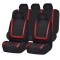 Huse auto fractionate luxury ,negru + rosu bmg
