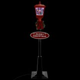vidaXL Felinar stradal cu moș Crăciun, LED, 180 cm 284339
