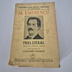 Carte veche Mihai Eminescu Proza literara Editia Alexandru Colorian
