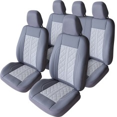 Set huse scaune auto piele alcantara Gri compatibile Volkswagen Passat B8 (2014-2024)