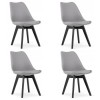 Set 4 scaune bucatarie/living, Artool, Mark, PP, lemn, gri si negru, 49x55.5x82.5 cm GartenVIP DiyLine