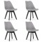 Set 4 scaune bucatarie/living, Artool, Mark, PP, lemn, gri si negru, 49x55.5x82.5 cm GartenVIP DiyLine