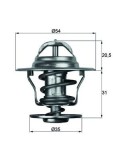 MAHLE TX 13 87D termostat,lichid racire