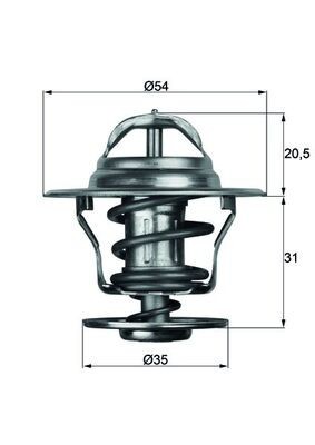 MAHLE TX 13 87D termostat,lichid racire foto