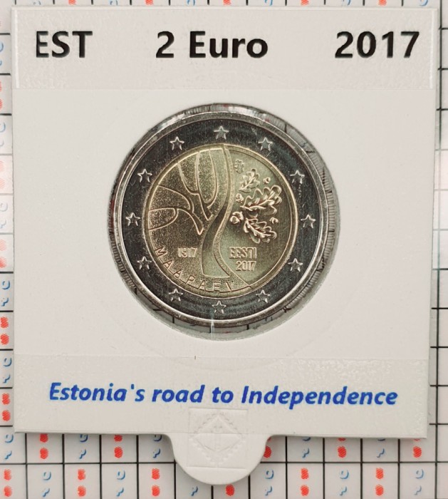 Estonia 2 euro 2017 - Road to Independence - UNC in cartonas personalizat - B122
