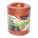 Rola fir portocaliu-maro fi 3mm 5x0.2mm SS, rezistenta 4.5 Ohm/m, 500m gard electric Breckner Germany