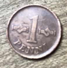 MNDSTR053 Finlanda (curatata) 1 penni 1963