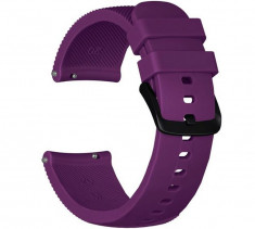 Curea ceas Smartwatch Samsung Galaxy Watch 4, Watch 4 Classic, Gear S2, iUni 20 mm Silicon Purple foto