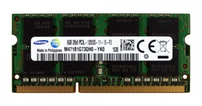 Memorii Laptop Samsung 8GB 1600 PC3L-12800S 1.35V M471B1G73QH0 foto