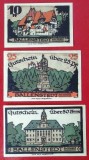 Germania lot 3 notgeld 10 + 25 + 50 Pfennig 1921 Ballenstedt **
