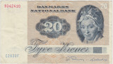 DANEMARCA 20 COROANE KRONER ND(1979-1988) F