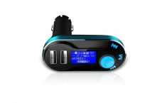 Modulator FM si Car Kit, BG01 cu Telecomanda, compatibil MicroSD, 2x USB, jack 3.5mm foto