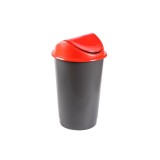 Cos gunoi capac batant deseuri selective 60 L rosu