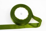 Panglica din satin pentru decorare,verde kaki, 22.5m x 2cm